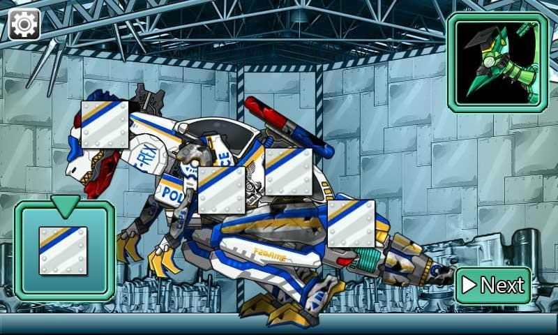 Repair! Dino Robot-T-rex cops Game Screenshot