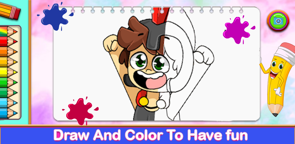 Coloring invictor & Mikecrack Game Screenshot