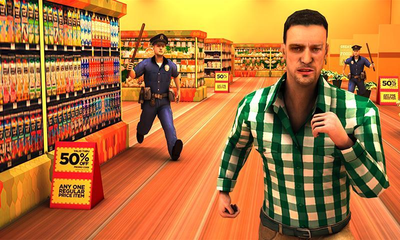 Supermarket Escape Dash ภาพหน้าจอเกม