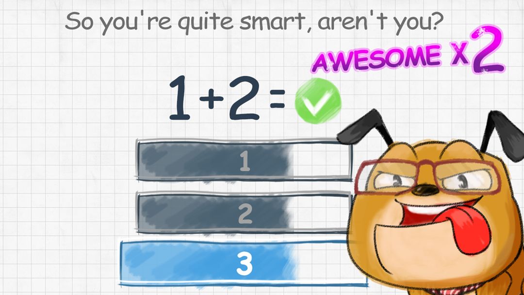 Screenshot of Math Dog: quiz it up!
