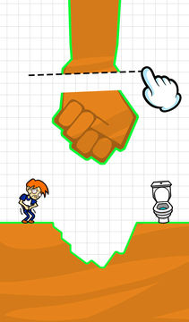 Slice Bridges: Rush To Toilet Game Screenshot