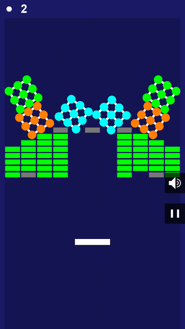 Physics Brick Breaker Game Screenshot