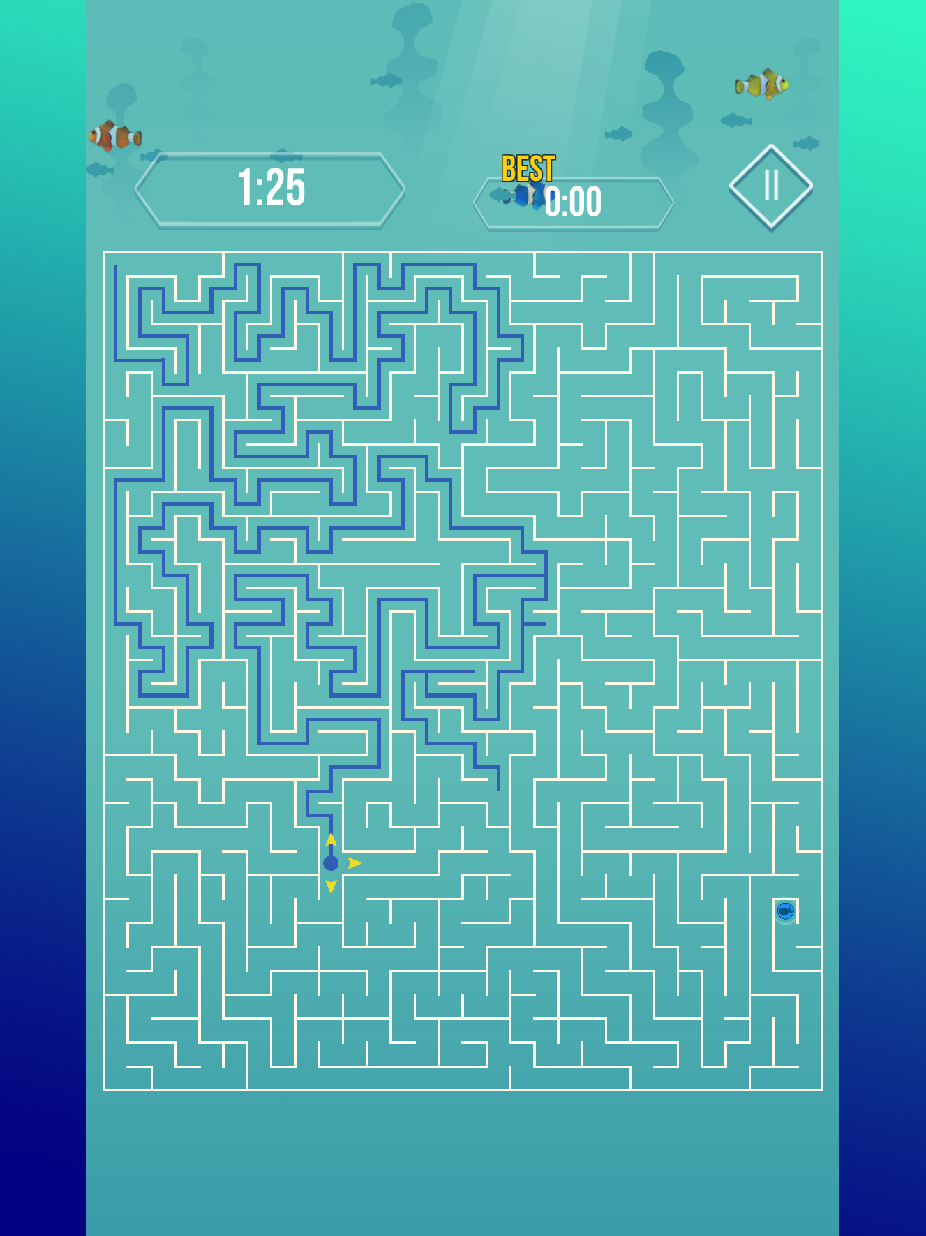 미로찾기-고래와 물고기들 게임 스크린샷