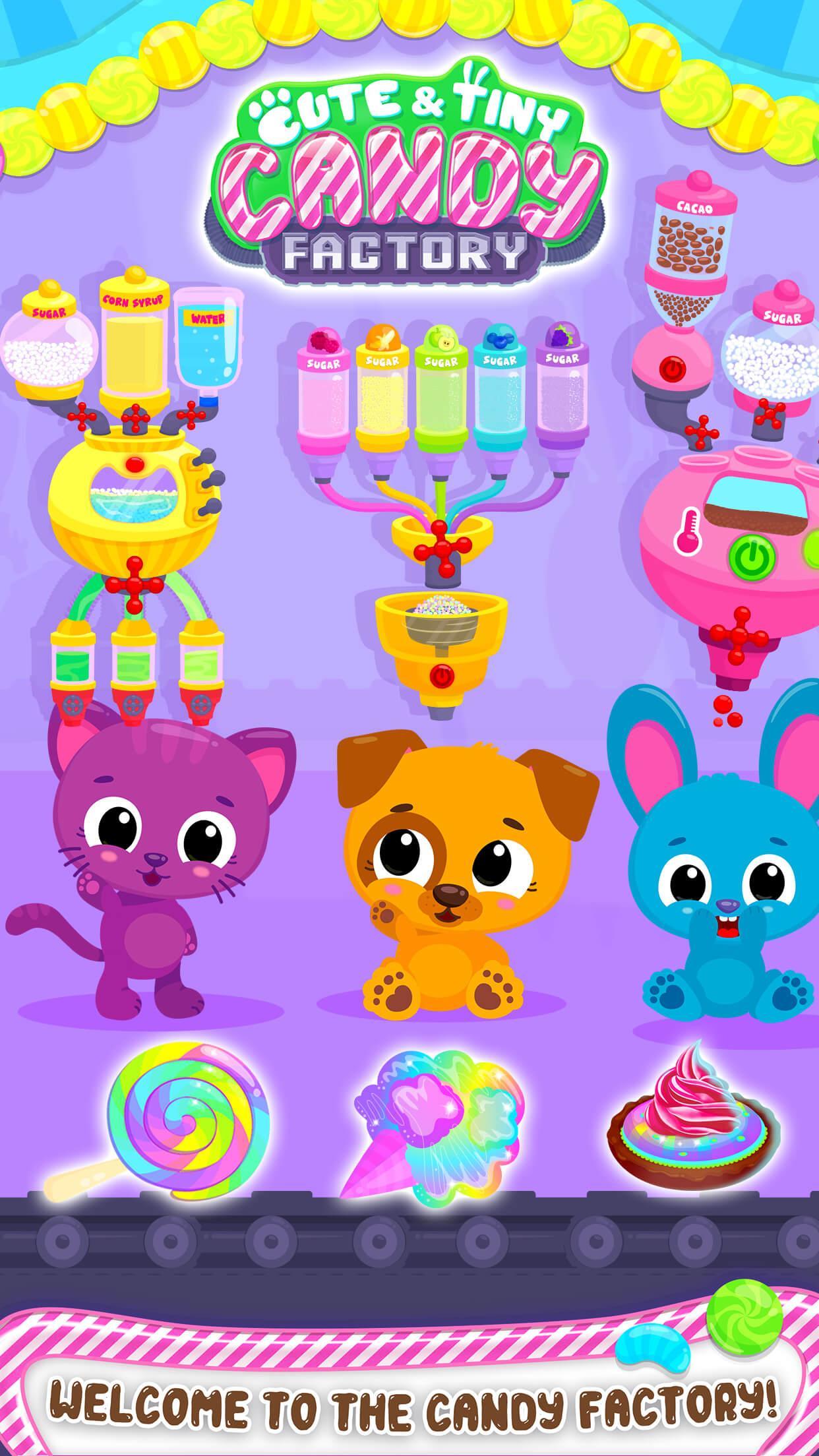 Screenshot 1 of Nhà máy kẹo dễ thương & nhỏ bé - Nhà sản xuất món tráng miệng ngọt ngào 1.0.45