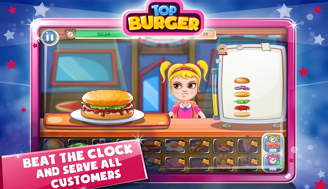 Burger Chef Shop: Bistro Cook 게임 스크린 샷