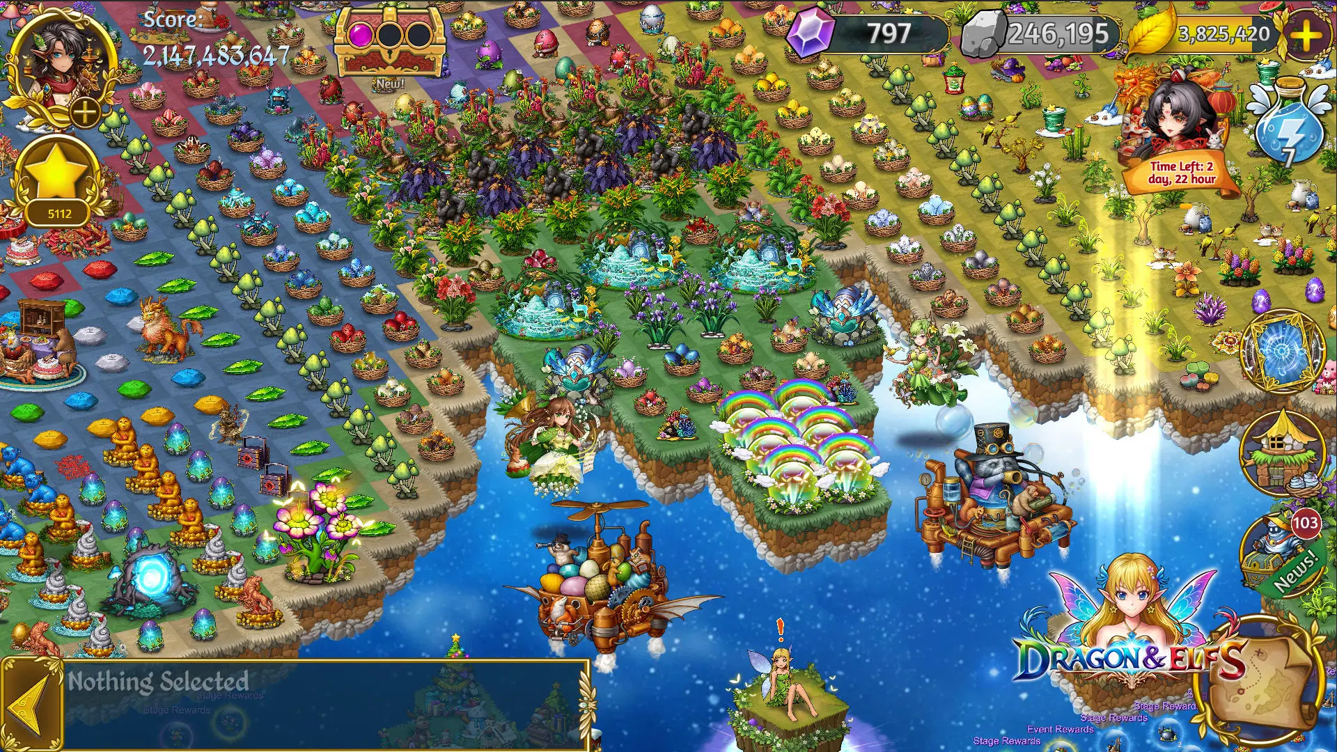 Dragon&Elfs - Five Merge World Game Screenshot