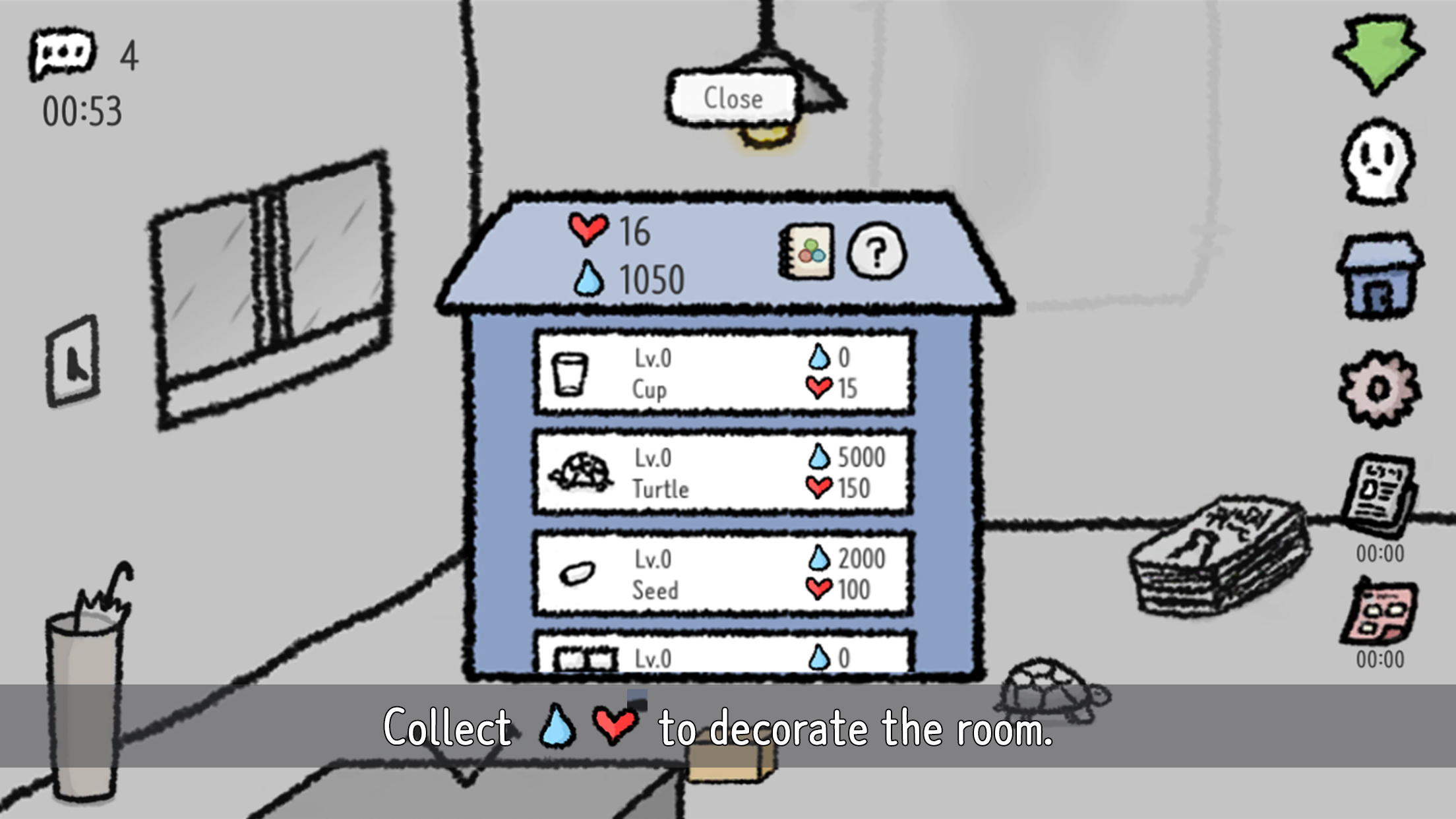 Rainy single room screenshot game