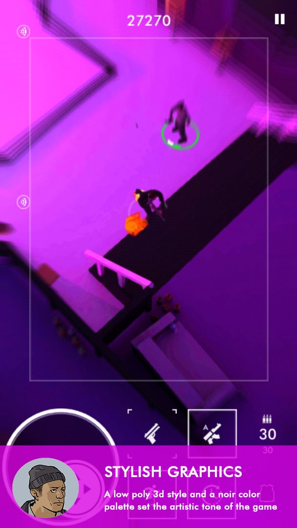 Screenshot of Neon Noir - Mobile Arcade Shooter