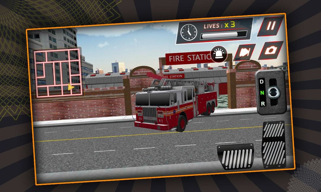 Screenshot of Chinatown Firetruck Simulator
