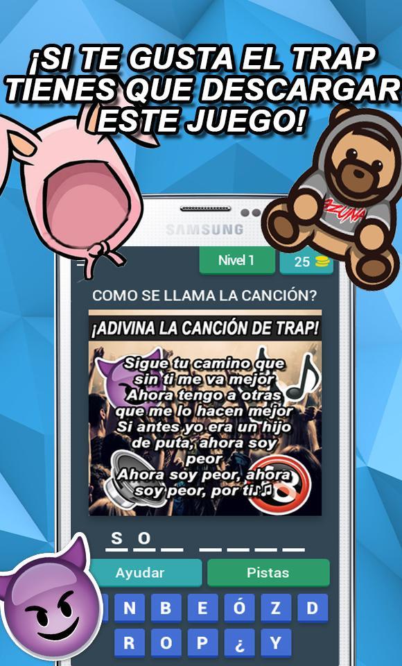 ADIVINA LA CANCIÓN DE TRAP Y REGGAETON 2018 screenshot game