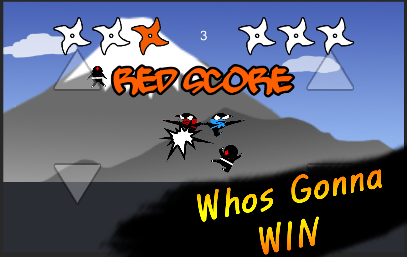 Jumping Ninja Fight : Two Player Game Game Screenshot
