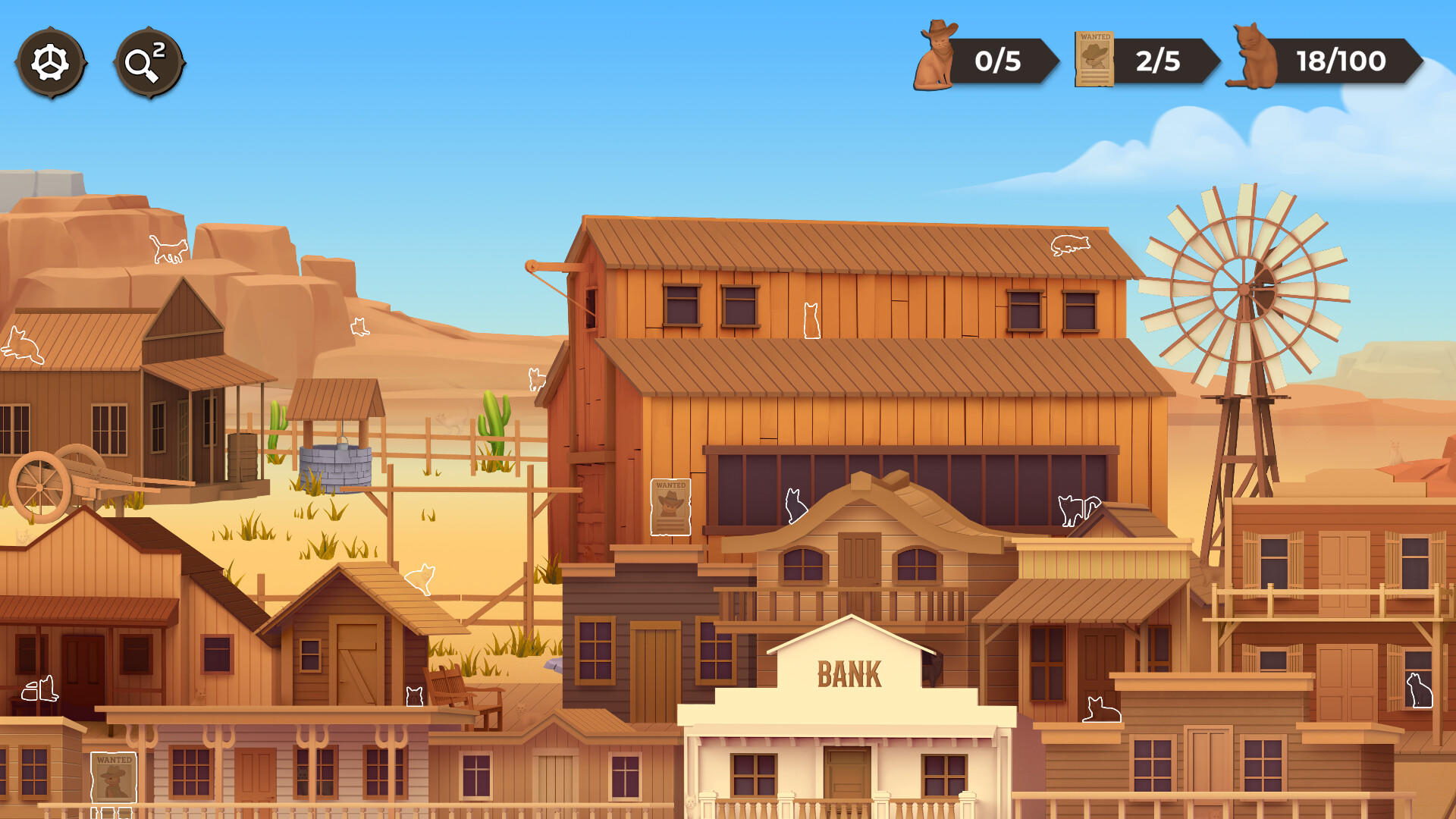 Cat Search In The Wild West screenshot game