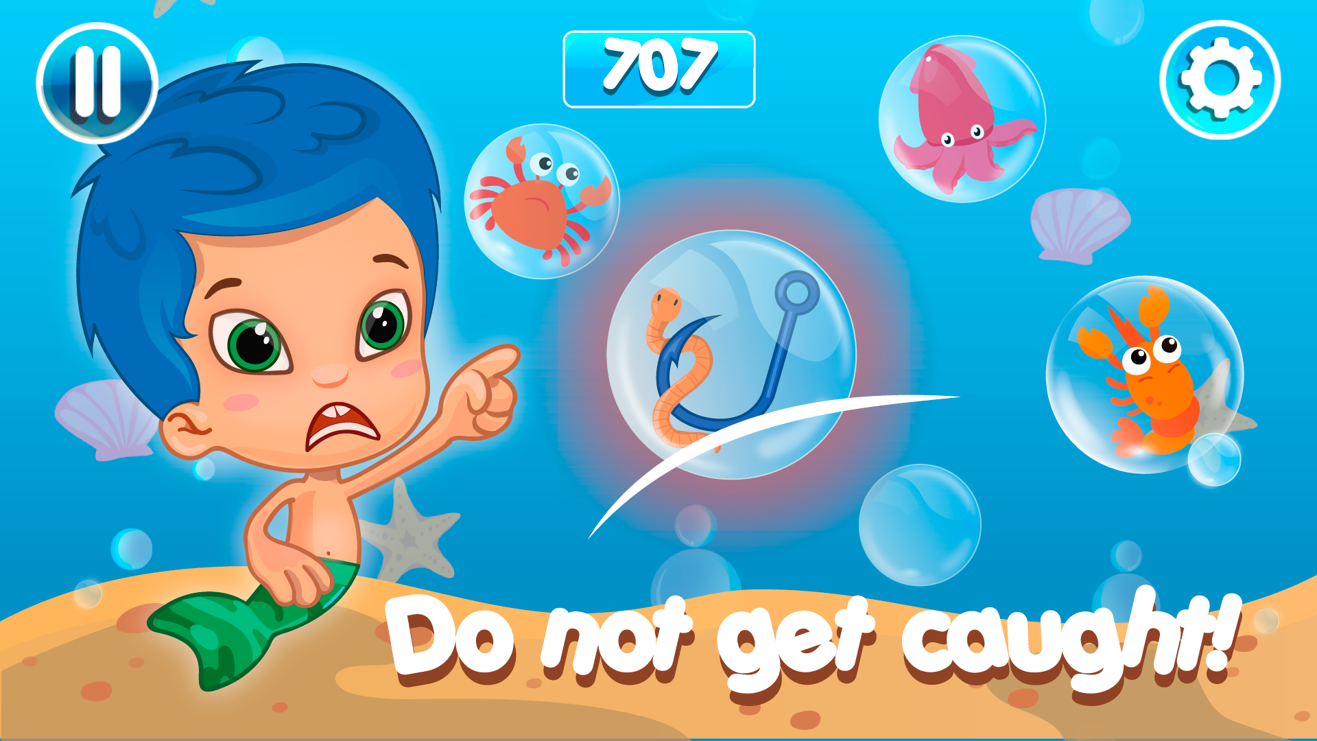 Bubble SEA guppi screenshot game