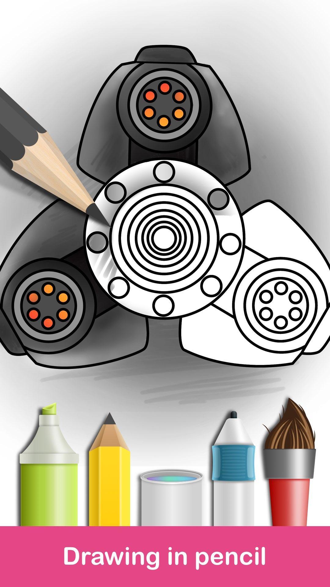 Fidget Spinner Coloring Books Game Screenshot