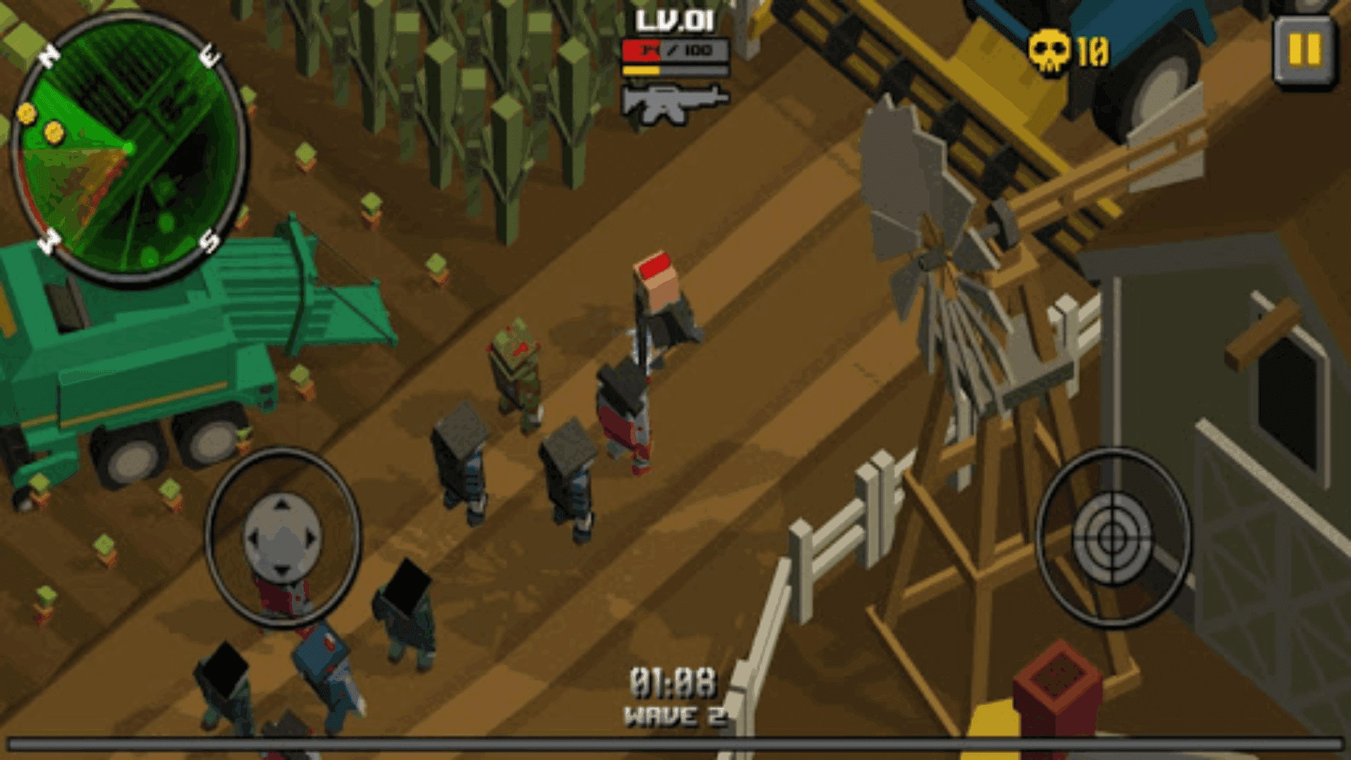 Pixel Zombie Frontier Game Screenshot