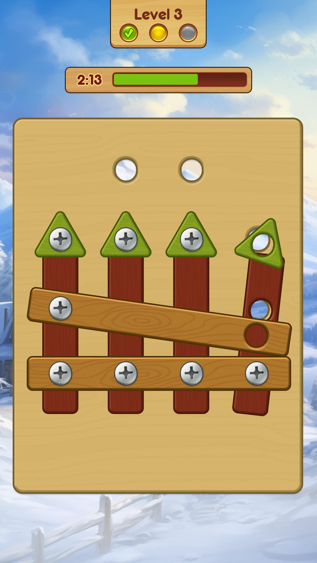 Cuplikan Layar Game Wood Screw: Nuts And Bolts