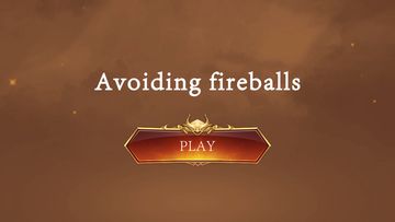 Avoiding fireballs Game Screenshot