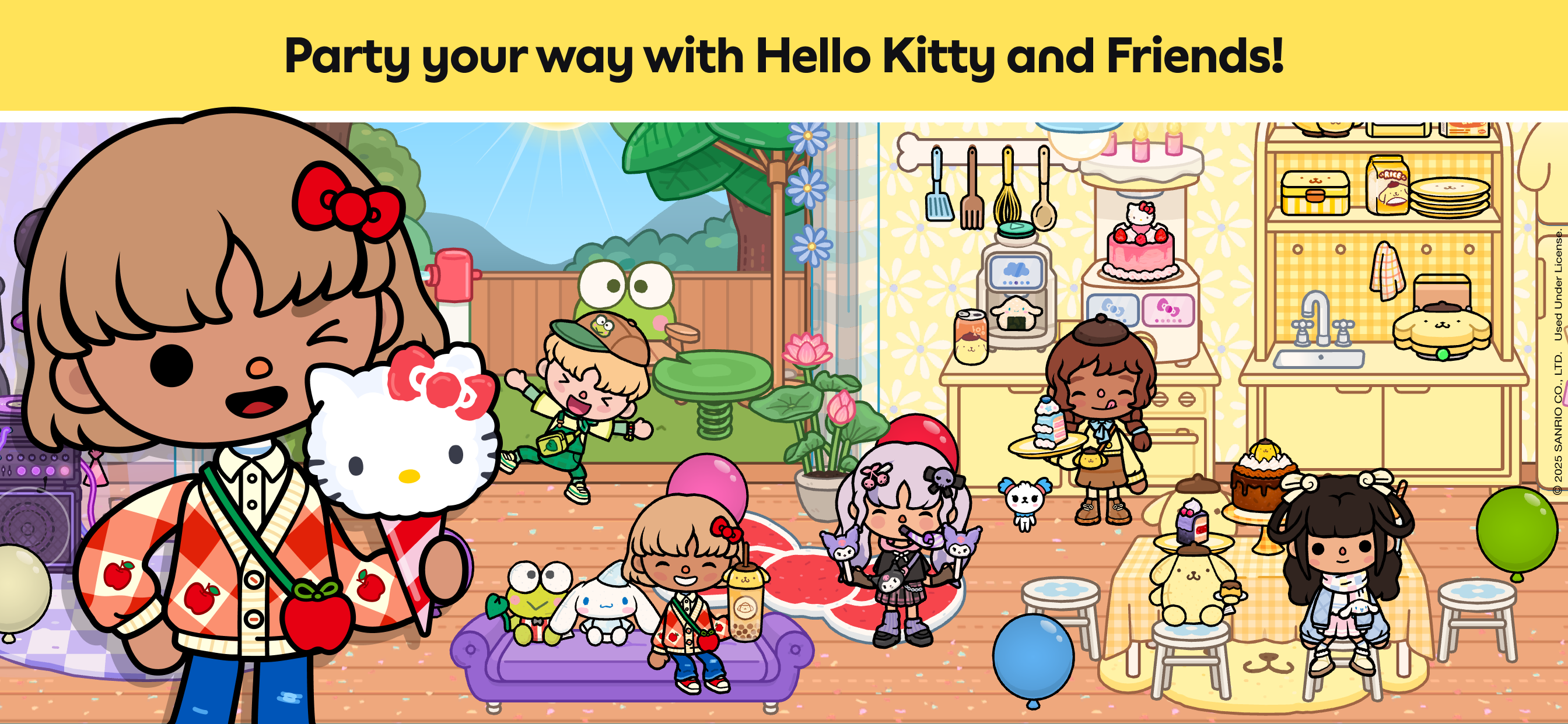 Cuplikan Layar Game Toca Boca World x Hello Kitty