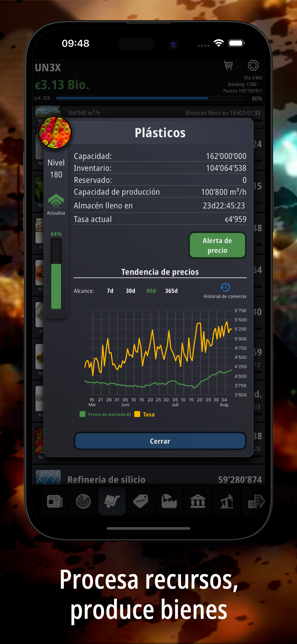 Captura de Pantalla del Juego Resources: Business Tycoon GPS