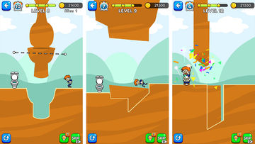 Slice Bridges: Rush To Toilet Game Screenshot