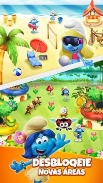 Captura de Tela do Jogo Os Smurfs: Bubble Shooter