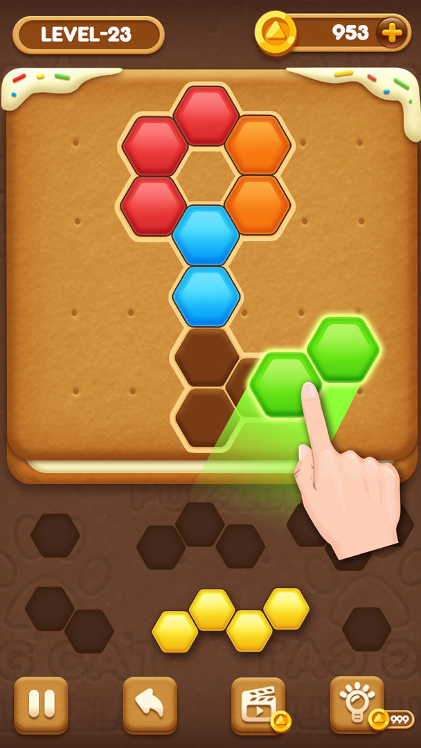 Cookie Puzzle: Hexa（测试版）遊戲截圖