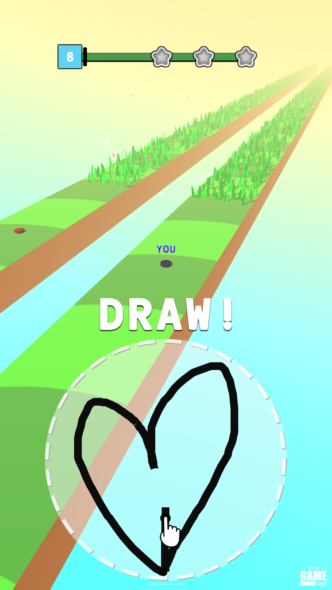 Draw Grass Cutter Game Screenshot