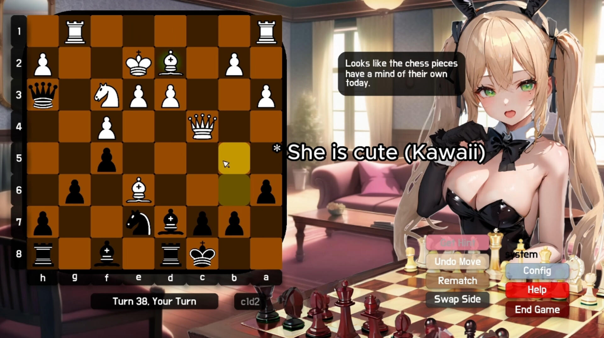 Play Chess with Lady Bongcloud Game Screenshot