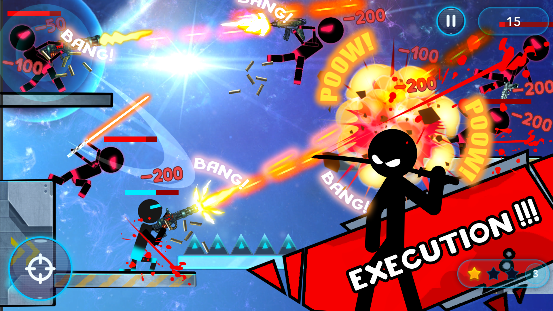 Stickman Space Sniper Game Screenshot