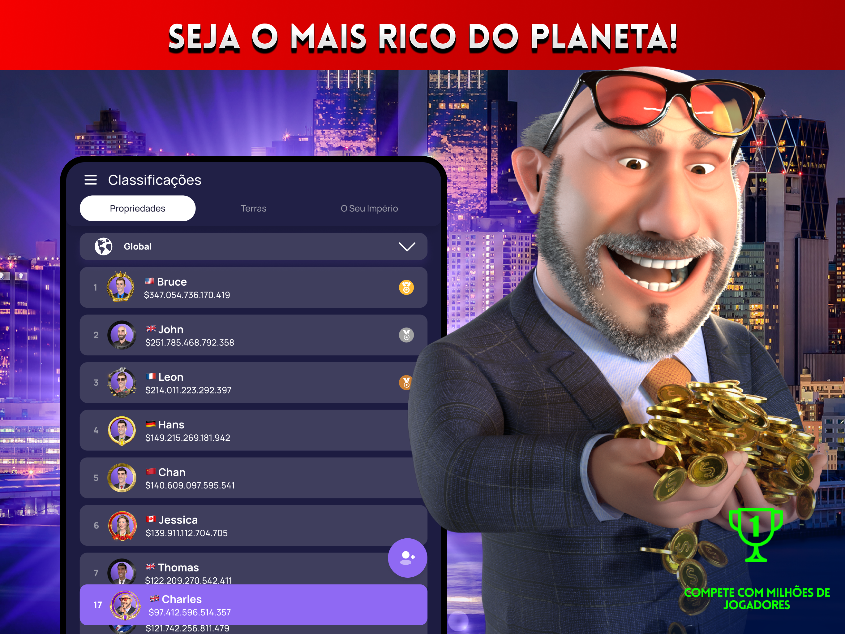 Captura de Tela do Jogo Landlord: Domine o Mundo