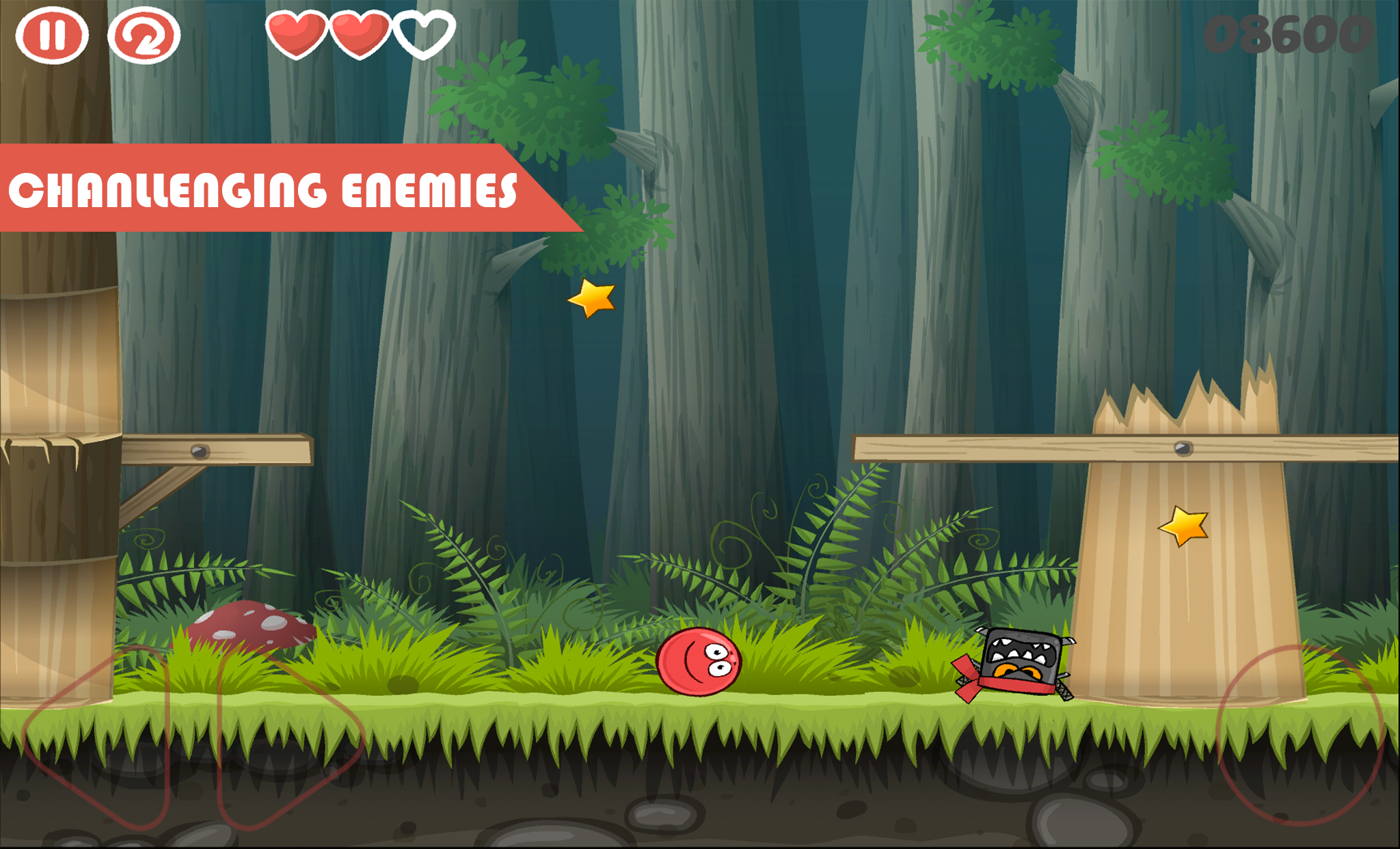 Red Jump Ball 4 Vol 2: Red ball Adventure Game Screenshot