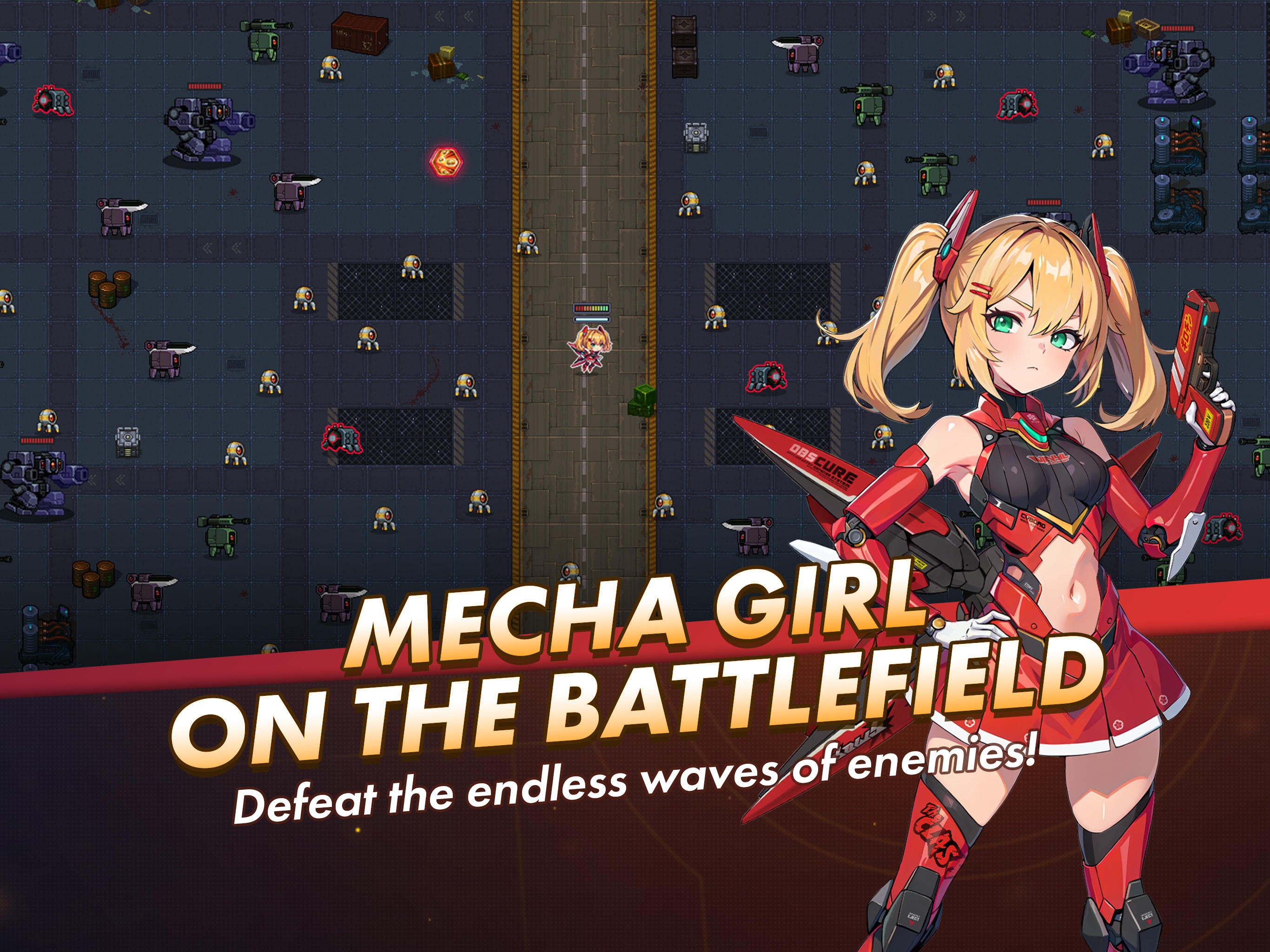 Mecha Waifu Survivor io Game Screenshot