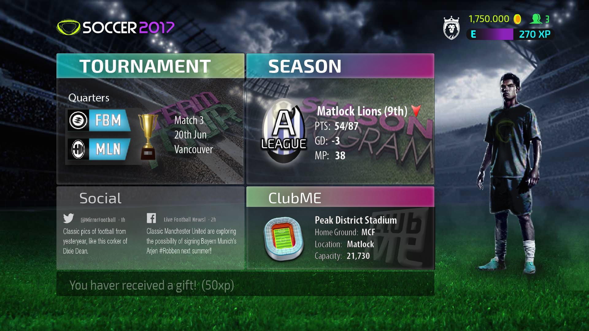 Cuplikan Layar Game Soccer 2017