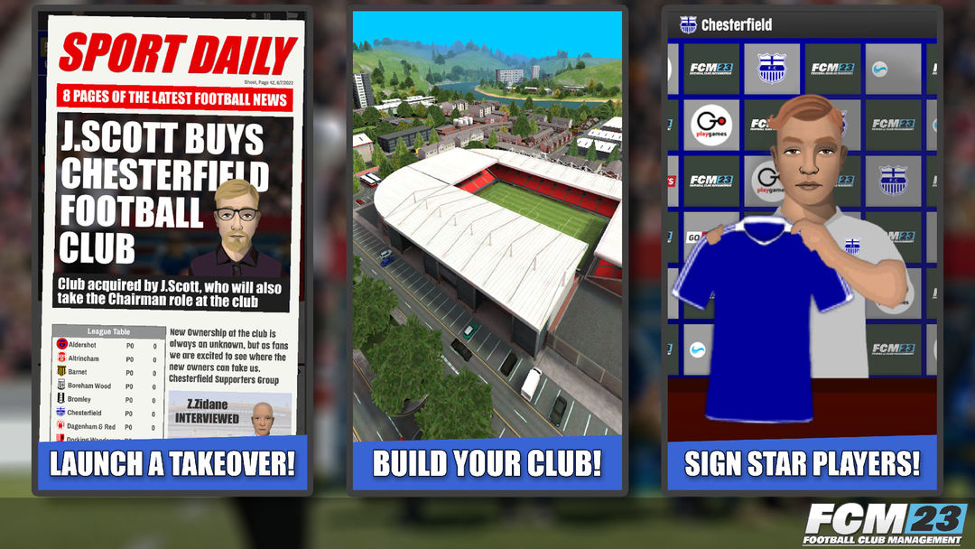 FCM23 Soccer Club Management screenshot game