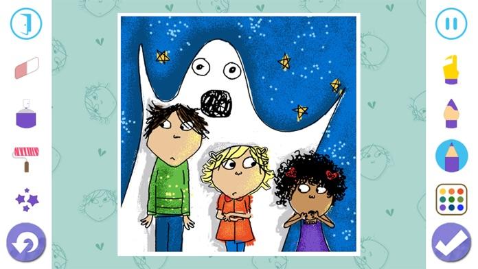 Charlie and Lola Colouring Game Screenshot