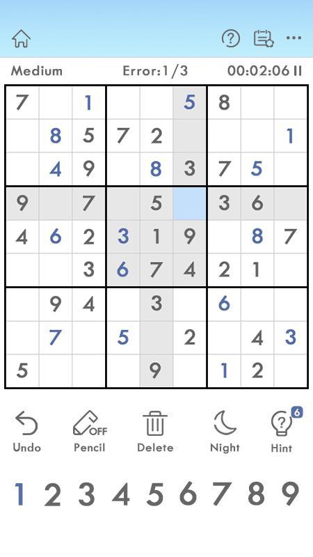 Screenshot 1 of Sudoku 1.3.2