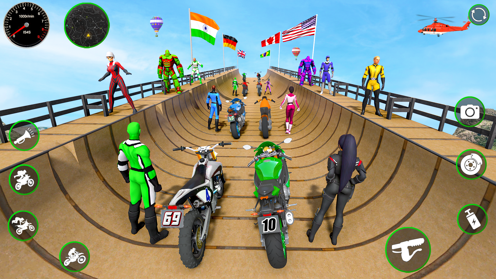 Stunt Bike Games: GT Mega Ramp Game Screenshot