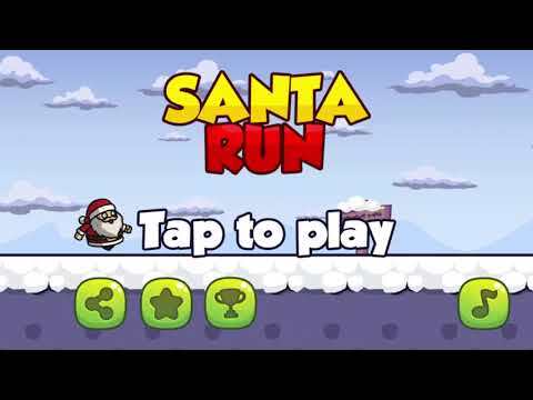 Screenshot of the video of Santa Run 2D Xmas Santa Runner