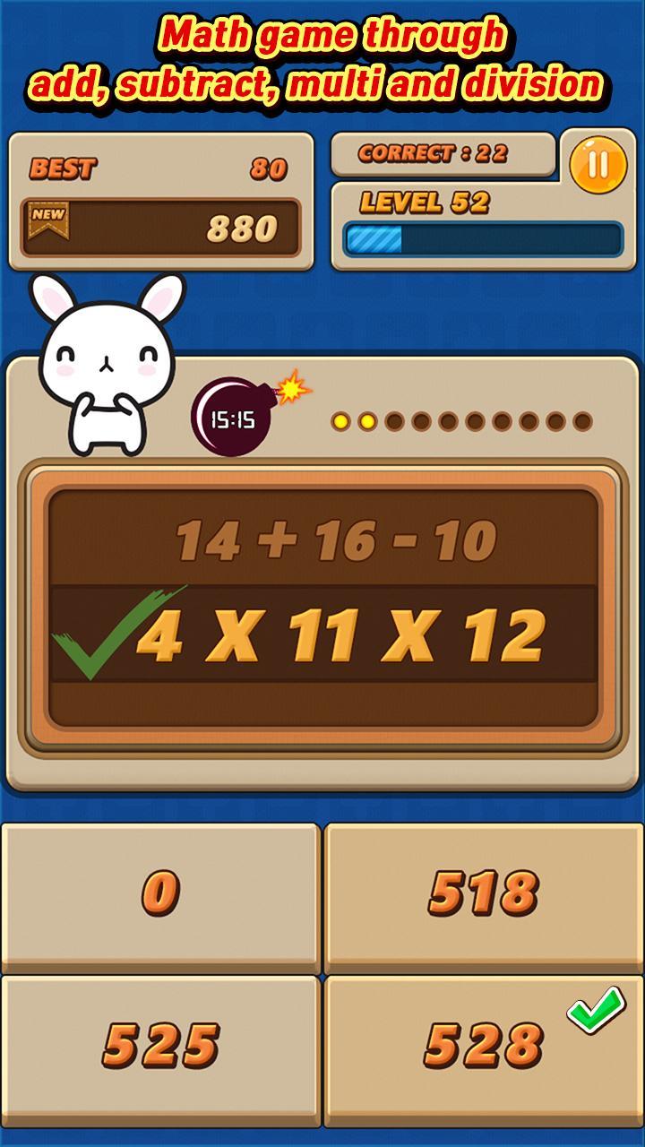 Screenshot 1 of Game Matematika Otak - Pelatihan Aritmatika Otak 1.0.7