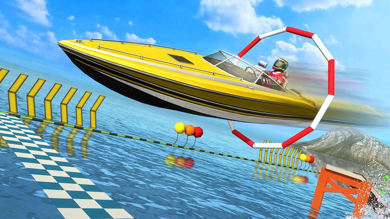 Speed Boat Stunts: Water Surfer Racing Games Game Screenshot