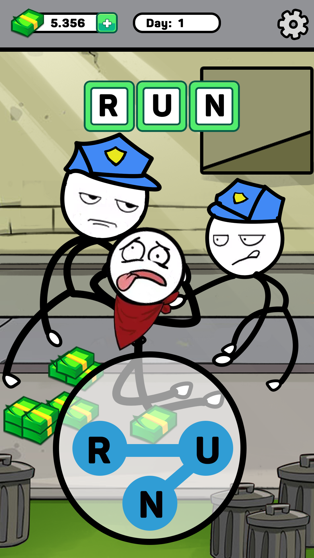 Screenshot of Stickman Story - Escape Prison words game