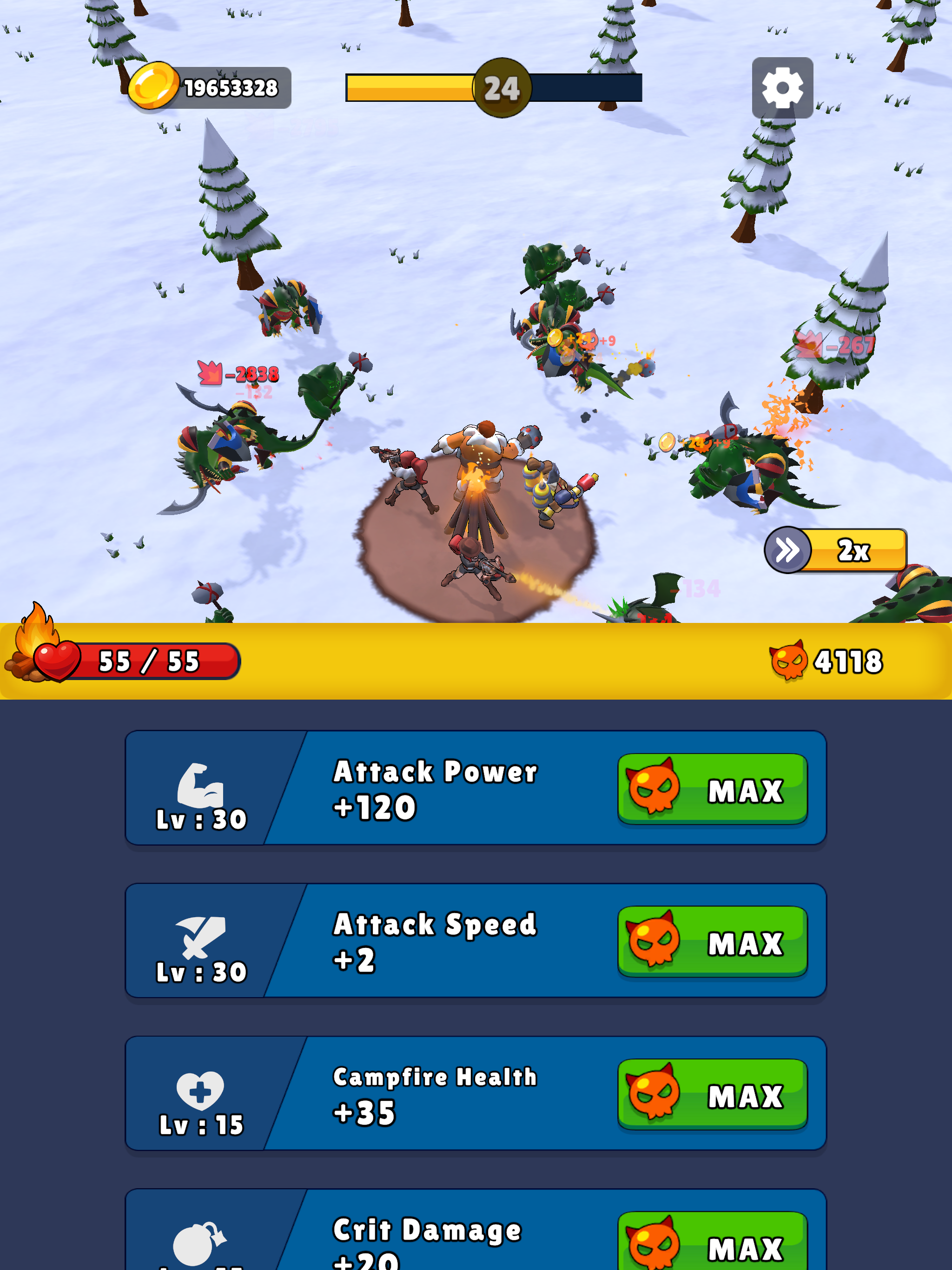 Defend The Fire ภาพหน้าจอเกม