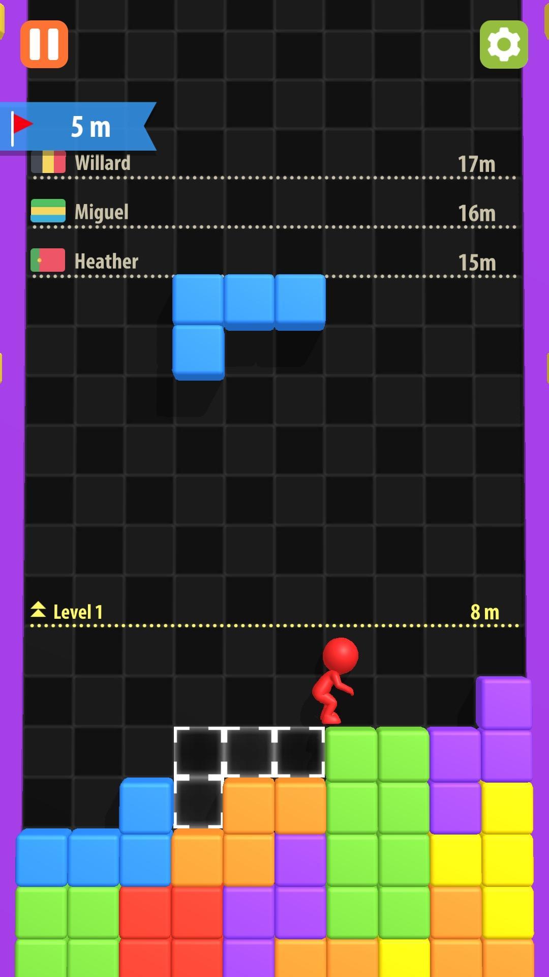 Avoid Blocks-Tetris Game Game Screenshot