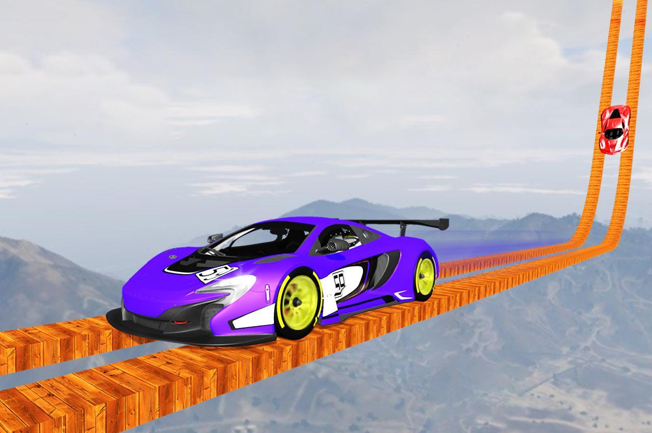 Longest Tightrope Mega Ramp Car Racing Stunts Gameのキャプチャ