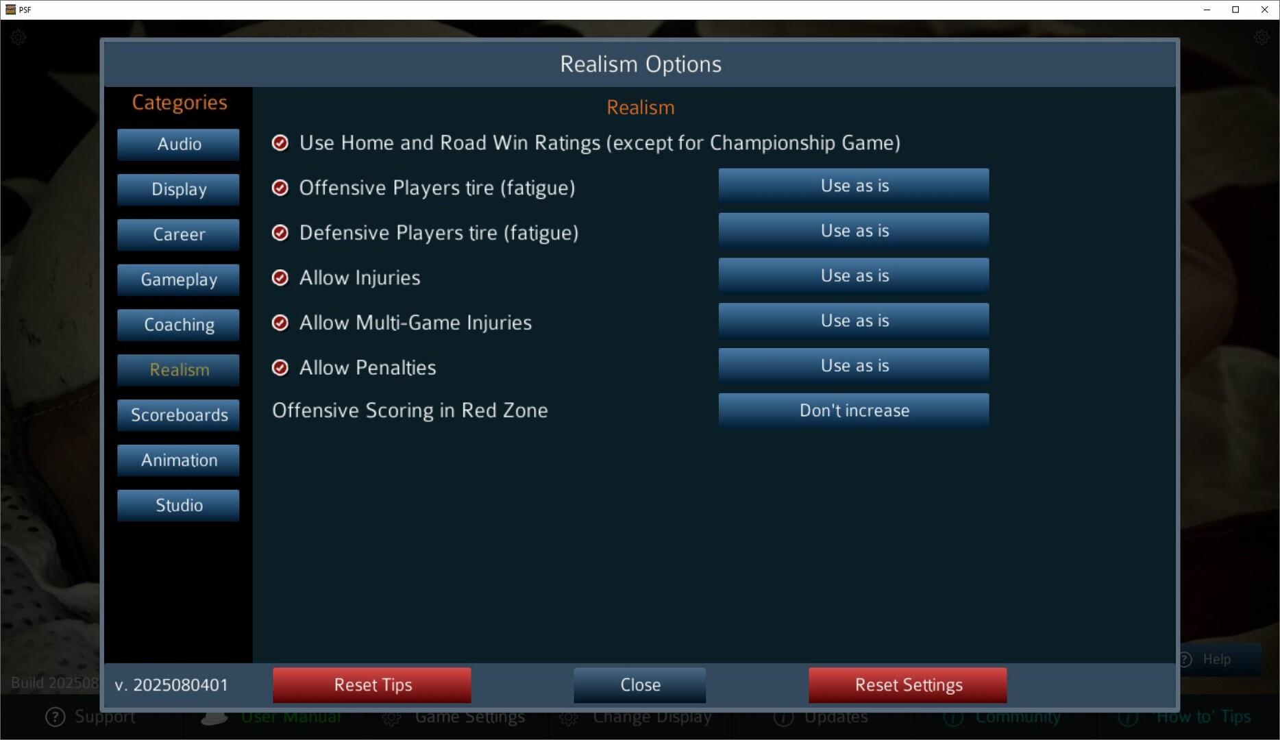 Pro Strategy Football 2025 Game Screenshot
