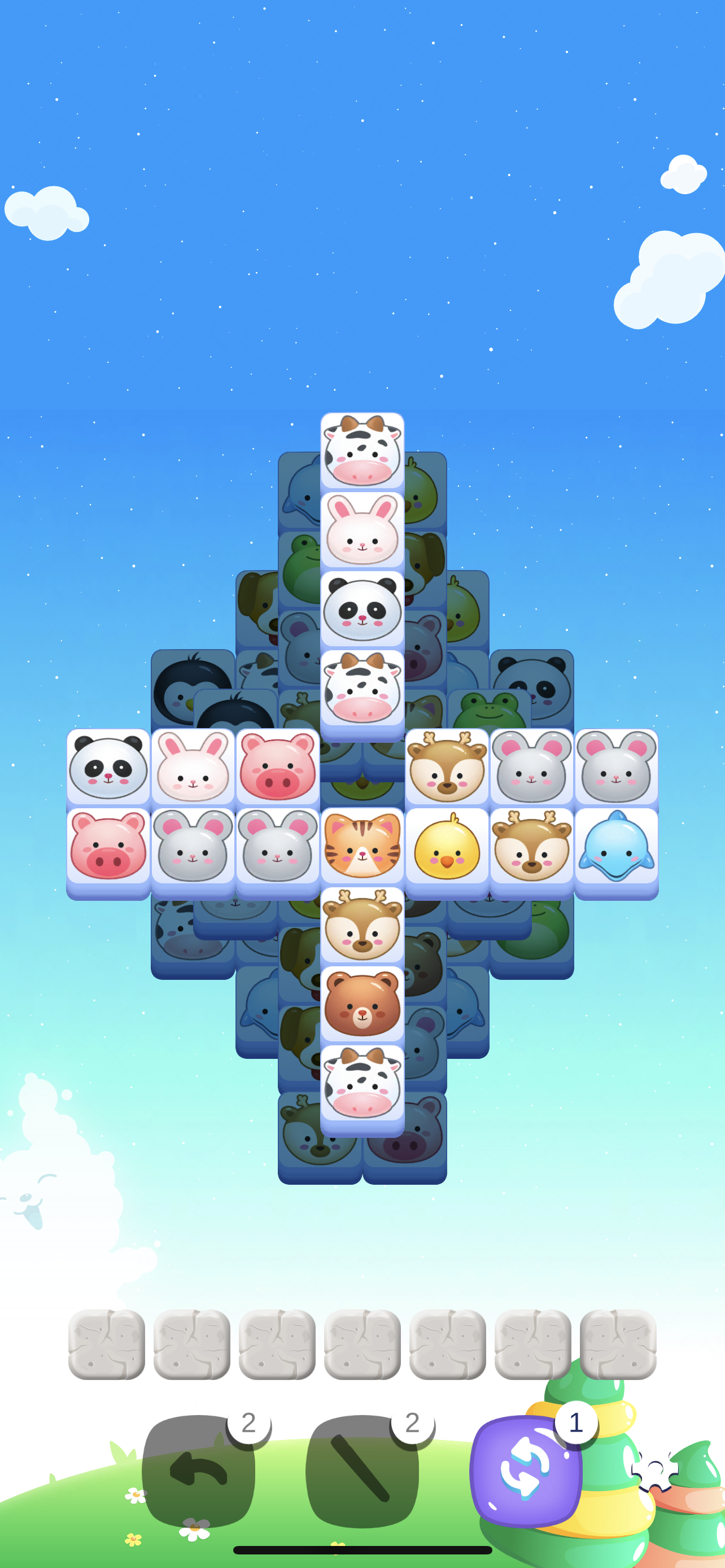 Animal Tile Match ゲームのスクリーンショット