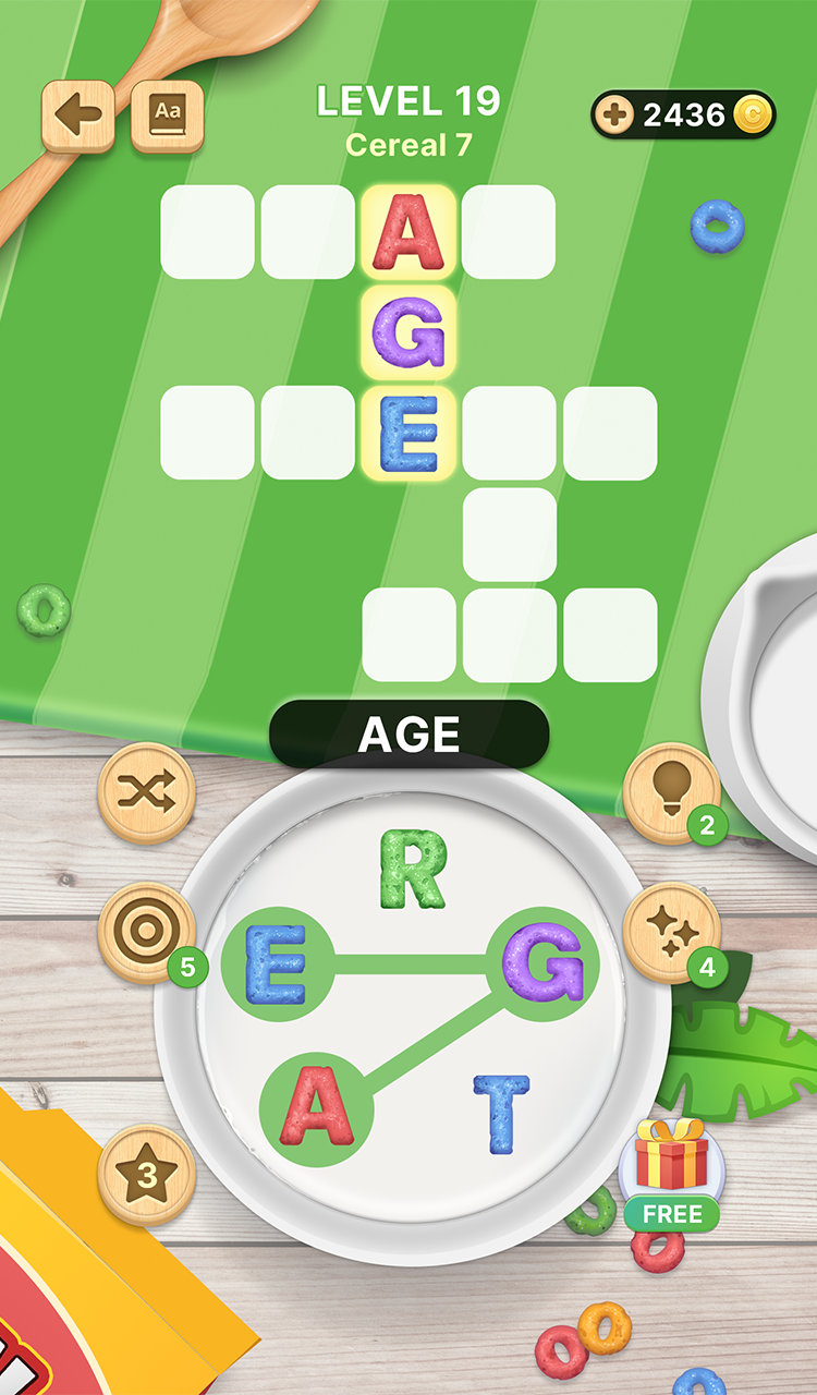 Word Cereal: cross & anagram Game Screenshot