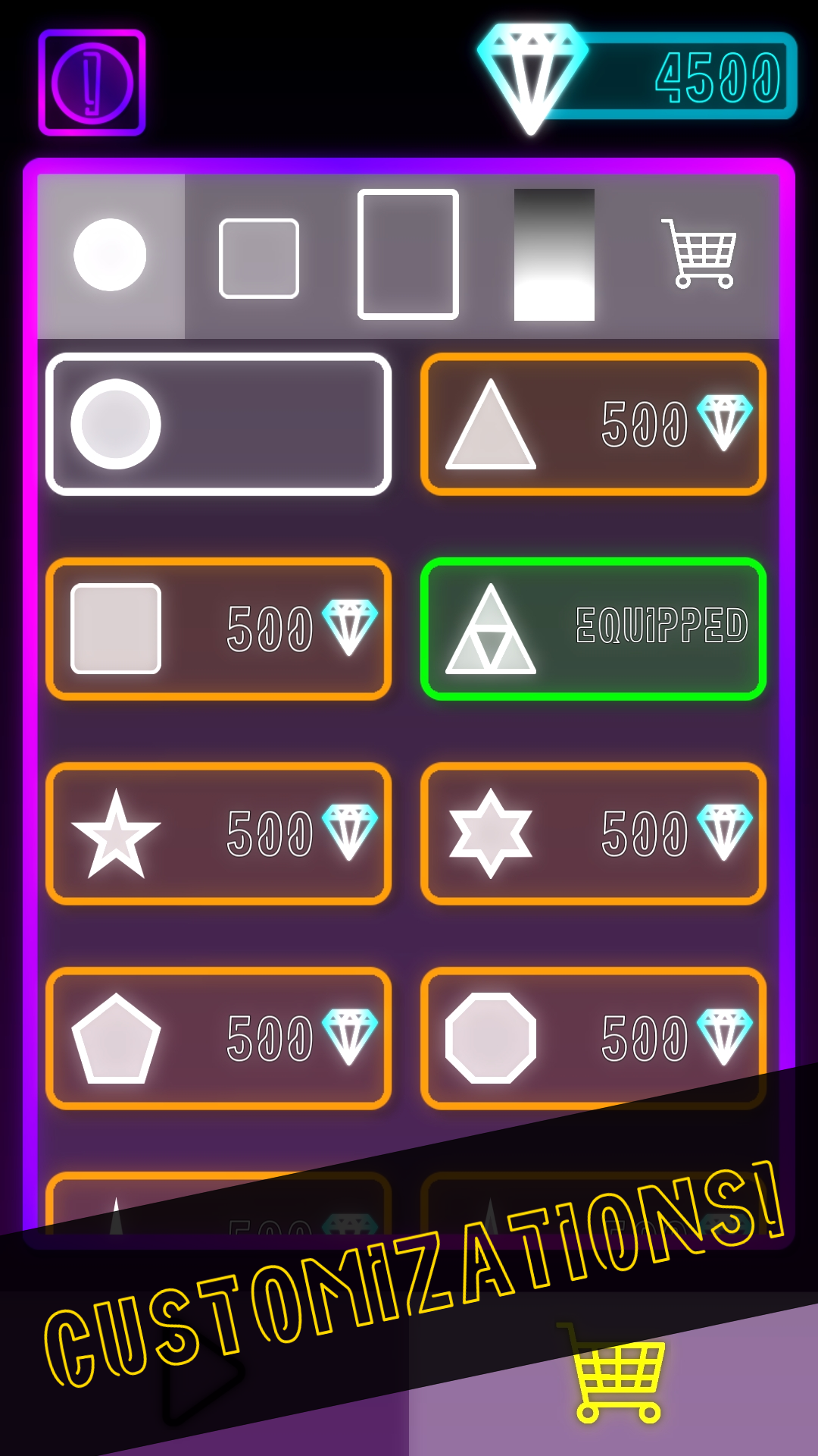 Neon Brick Breaker Game Screenshot