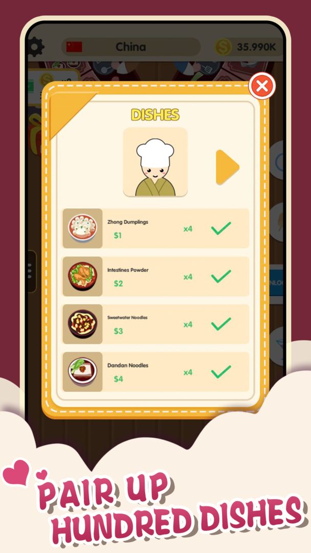 Screenshot of Yummy Foods: Cooking Games