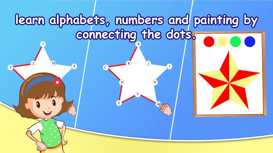 Connect the dots ABC Kids Game 게임 스크린 샷